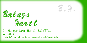 balazs hartl business card